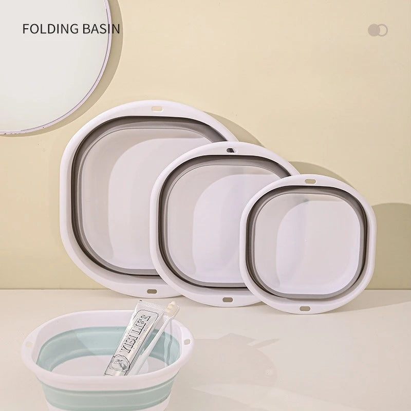 Collapsible Silicone Washbasin – Portable Foldable Camping Basin Collapsible Wash Basin PLUSH
