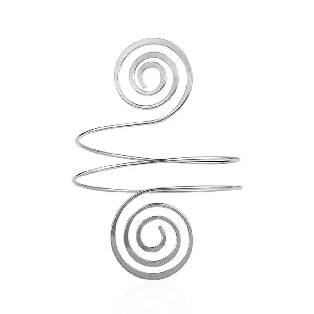 Bohemian Alloy Cuff Bangle – Hollow Leaves & Musical Note Cuff Bangle Bracelet PLUSH silver-C