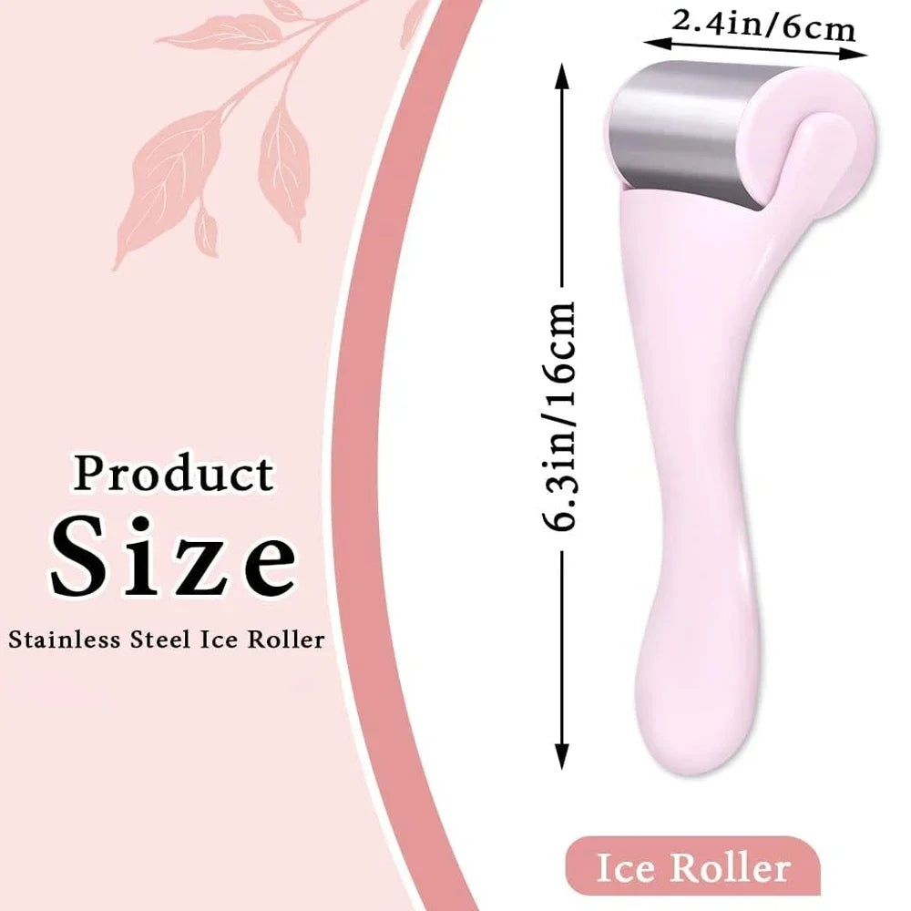Stainless Steel Ice Roller Facial Massager – Face & Eye Tool Facial Massage Roller PLUSH