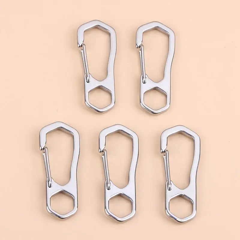 Stainless Steel Carabiner Snap Hooks & Keychain Clips 2/5 Pack Carabiner Snap Hooks PLUSH hexagonal hole 5pcs