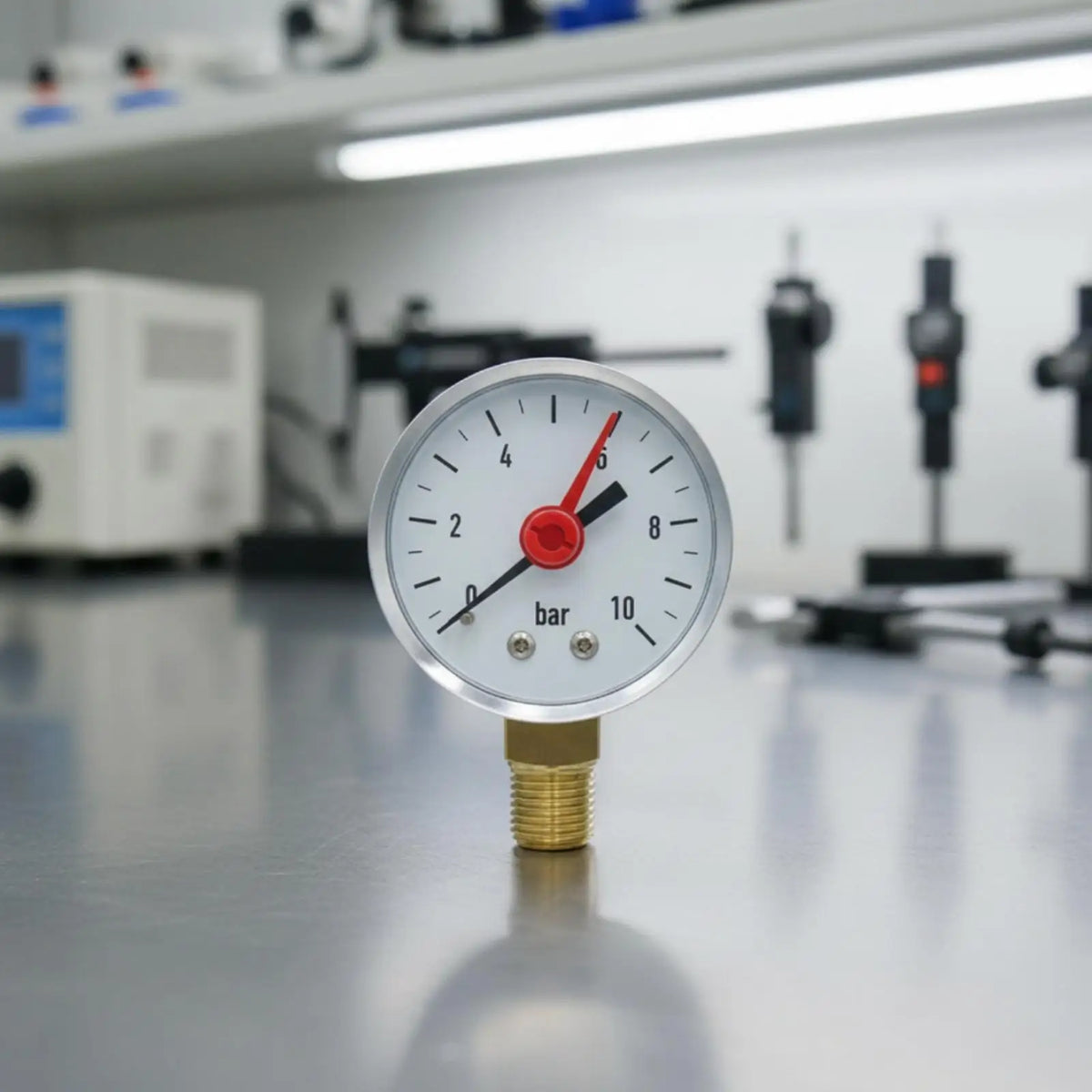 Mechanical Pressure Gauge Brass Connector | 50mm 0-10 Bar Mechanical Pressure Gauge PLUSH