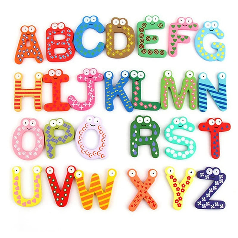 Magnetic Wooden Alphabet Fridge Magnets – Educational Kids Toy Educational Kids Toy PLUSH