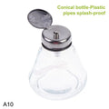 Glass Pump Dispenser Bottle 150ml – Refillable Nail Salon Jar Nail Pump Dispenser PLUSH A10