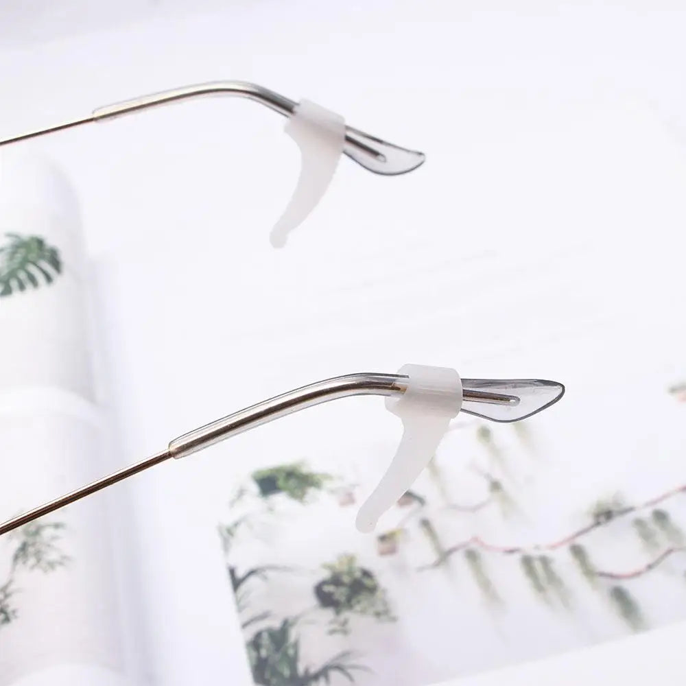 Silicone Glasses Ear Hooks Anti-Slip Grip Holders 4 Pairs Eyeglass Ear Hooks PLUSH