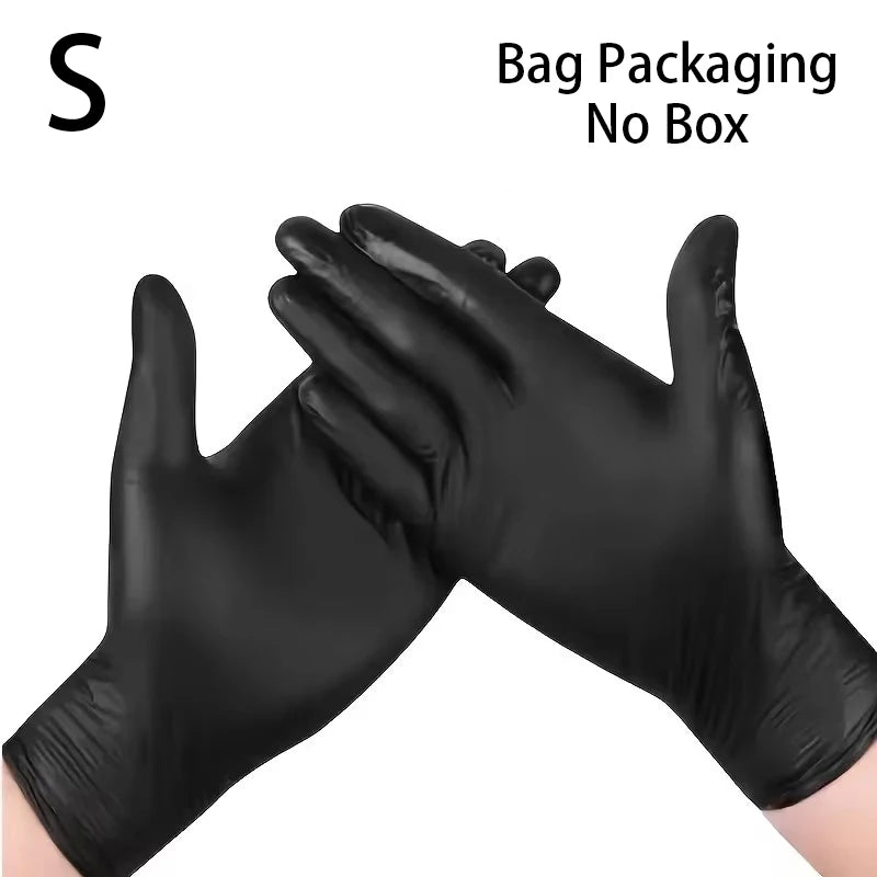 Disposable Black Nitrile Gloves 20/60/100pcs | Kitchen & Home Disposable Nitrile Gloves PLUSH S 100PCS