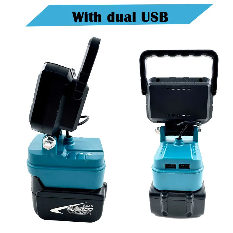 ZWINCKY LED Work Light for Makita 18V Battery – Dual USB LED Work Light PLUSH