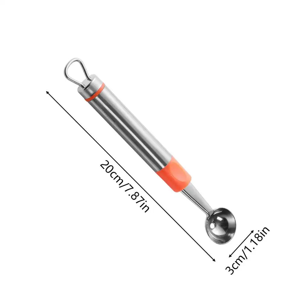 Stainless Steel Watermelon Baller Scoop – Fruit & Dessert Tool Fruit Baller Scoop PLUSH Orange