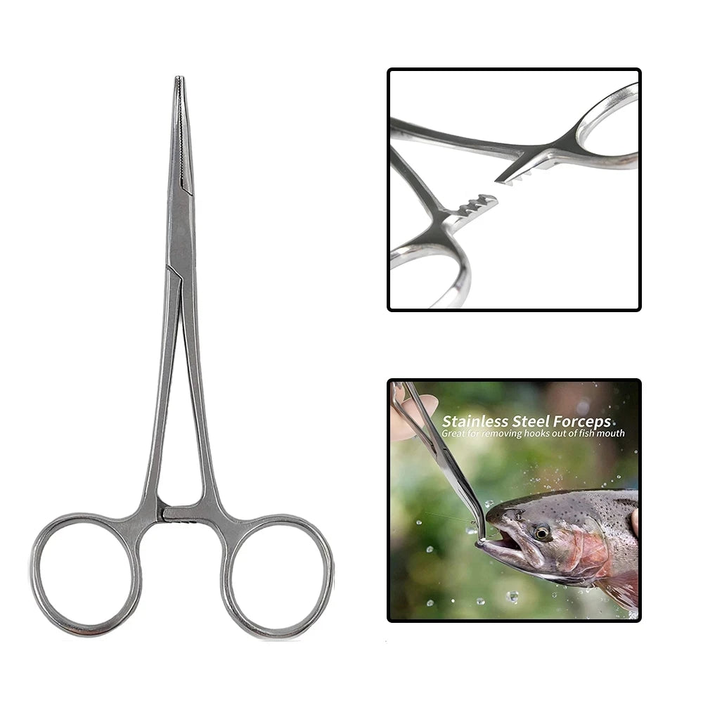 Stainless Steel Fishing Locking Forceps – Straight & Curved Tip Fishing Locking Forceps PLUSH