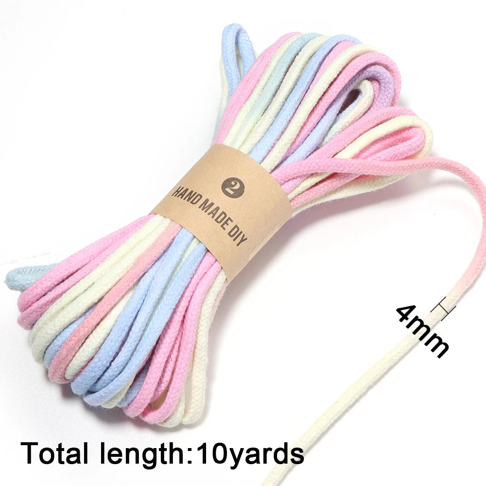 4mm Gradient Tie Dye Cotton Macrame Cord 10 Yards – DIY Craft Macrame Cord PLUSH
