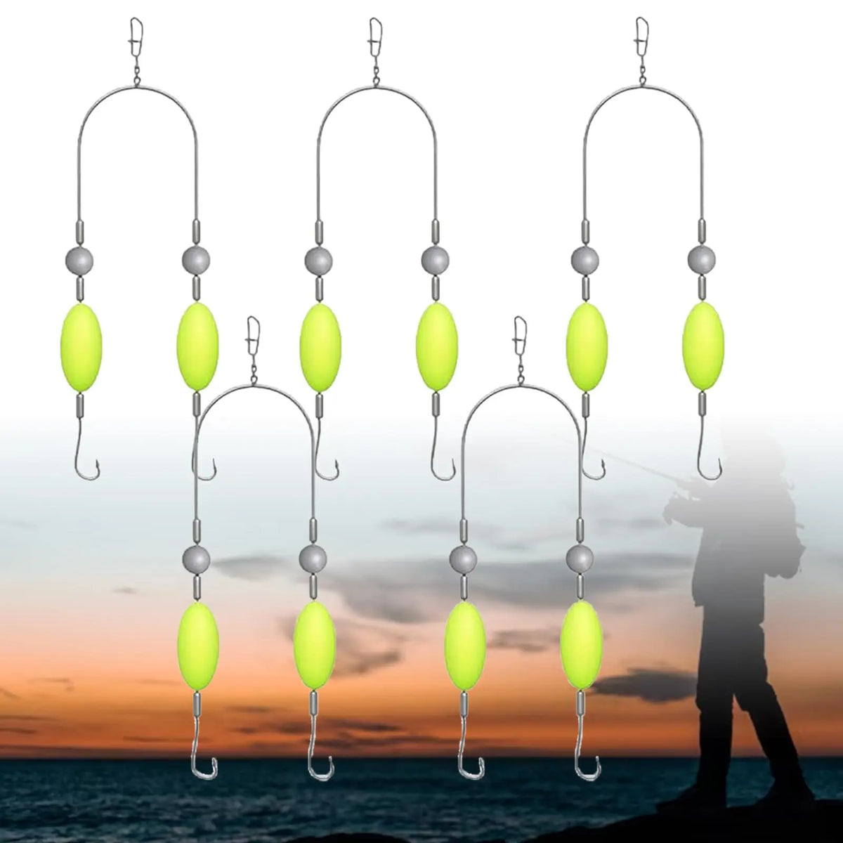 Double Reverse Carp Fishing Hook Rig Set 5/10Pcs – Off-Bottom Carp Fishing Rig PLUSH 5Pcs No.10