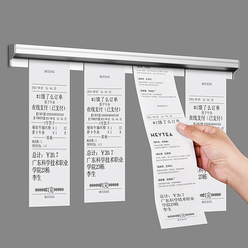 Aluminum Ticket Holder Rack 20–50cm | Kitchen Order Organizer Ticket Holder Rack PLUSH