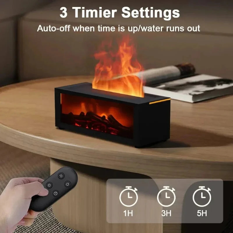 Flame Aroma Diffuser Humidifier – 7 LED Colors & Remote Aroma Diffuser Humidifier PLUSH