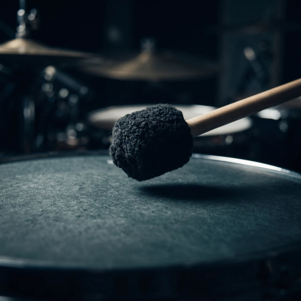 Wool Fleece Bass Drum Mallet – Maple Wood Handle | 41cm Bass Drum Mallet PLUSH