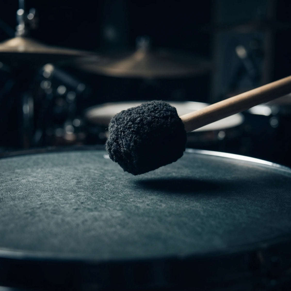 Wool Fleece Bass Drum Mallet – Maple Wood Handle | 41cm Bass Drum Mallet PLUSH
