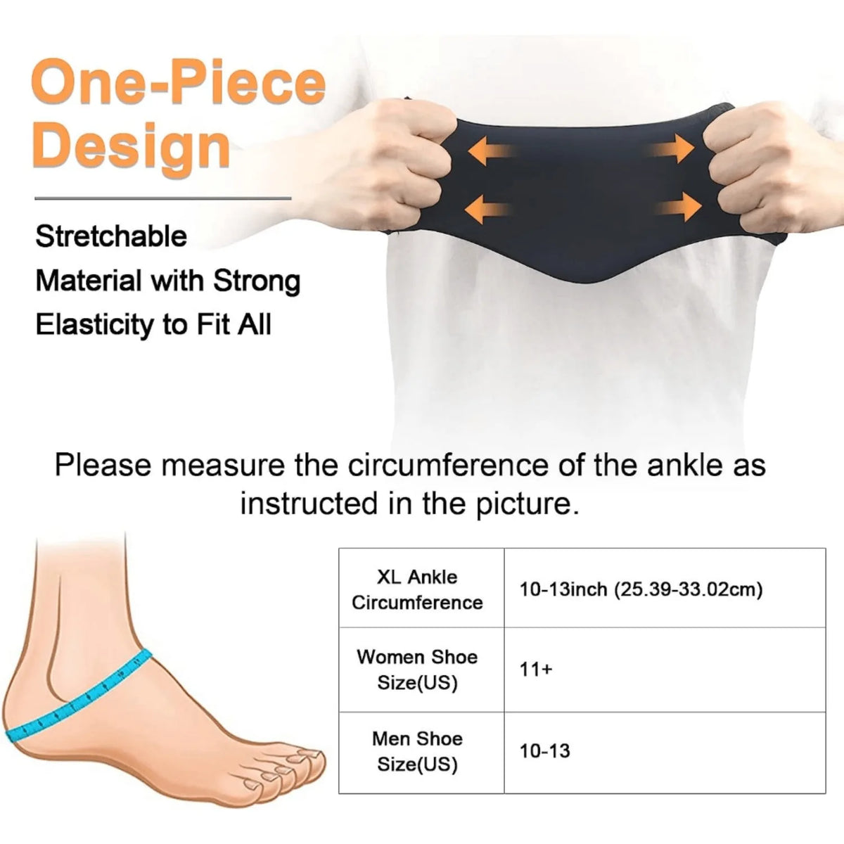 Reusable Ankle & Foot Ice Pack Wrap – Hot Cold Compress Cold & Hot Wrap PLUSH