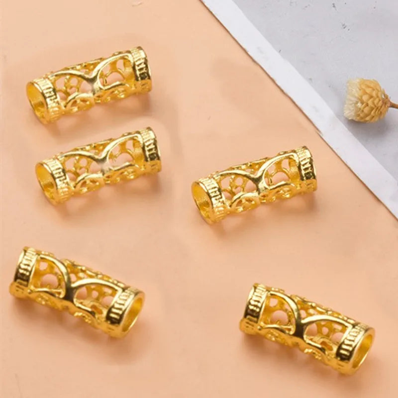 5pcs Viking Dreadlock Beads – Large Hole Braid Hair Accessories