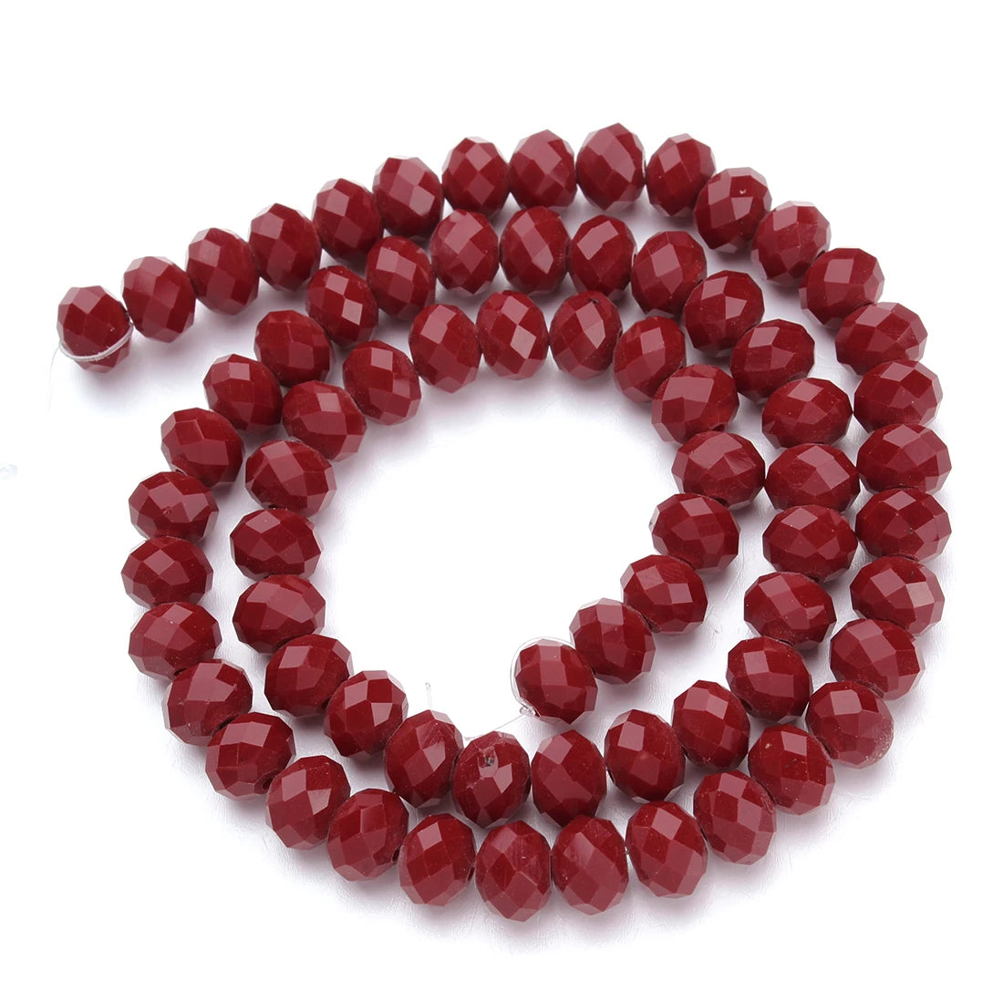 Red Faceted Crystal Abacus Rondelle Spacer Beads – DIY Jewelry Crystal Spacer Beads PLUSH