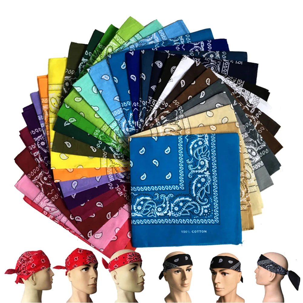 Paisley Cotton Bandana – Headwrap, Wristband & Neck Scarf Bandana & Headwrap PLUSH