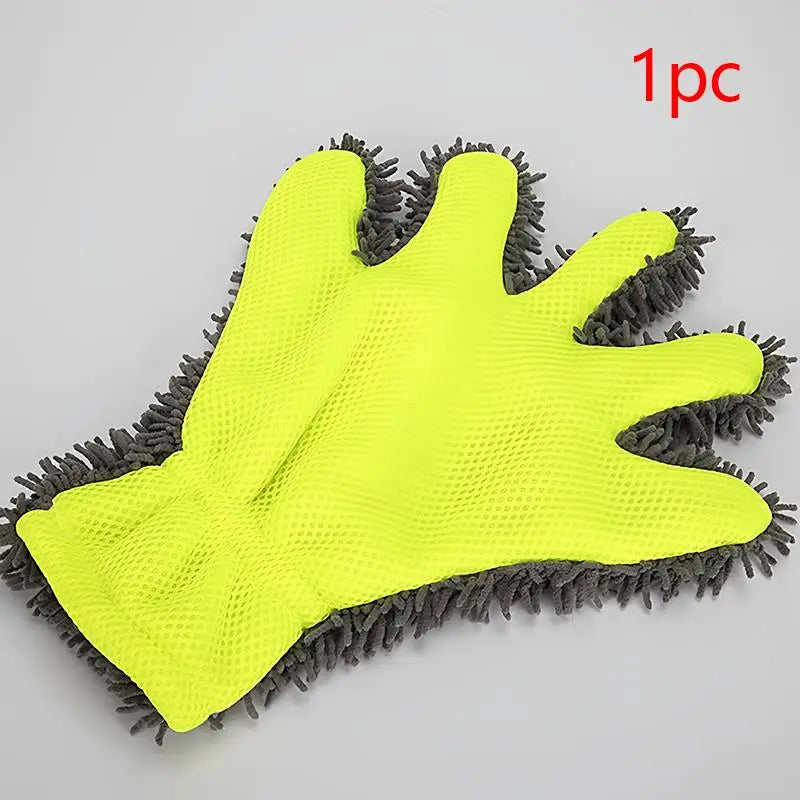 Microfiber Car Wash Gloves 1-2 Pack – Vehicle Detailing Mitt Car Wash Gloves PLUSH A1