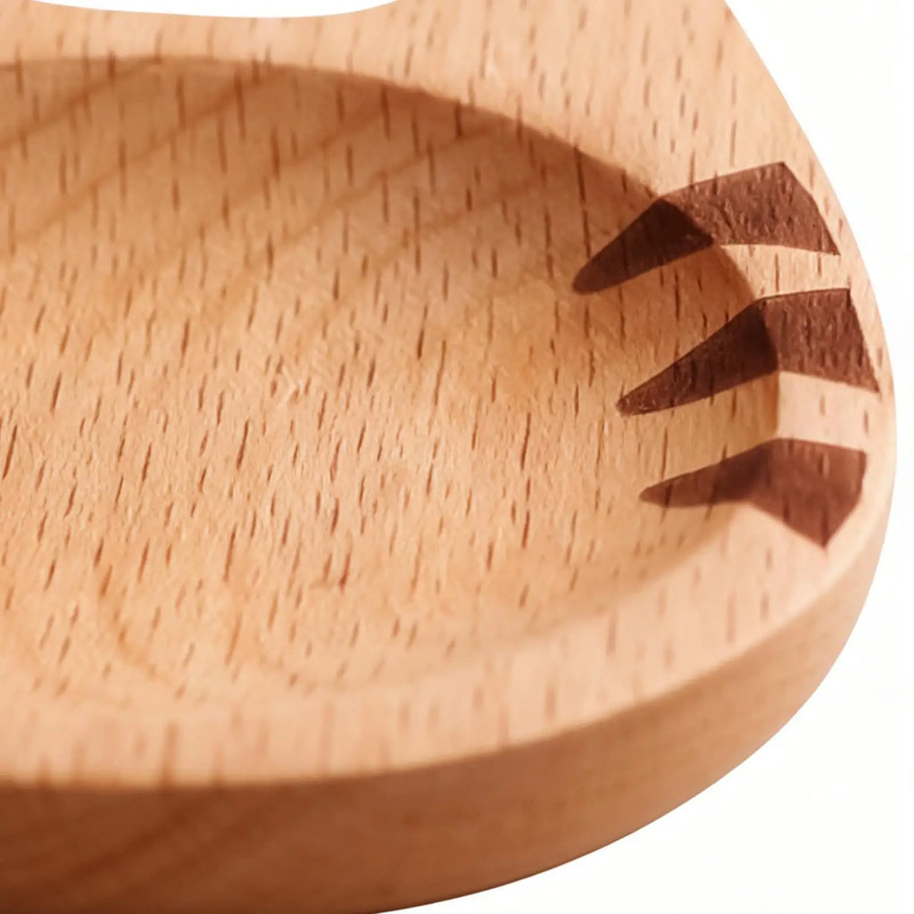 Cute Cat Wooden Dipping Sauce Dish – Mini Snack Saucer Dipping Sauce Dish PLUSH