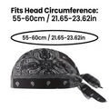 Cooling Cycling Bandana Cap – Breathable Helmet Liner Cycling Headwear Cap PLUSH Black