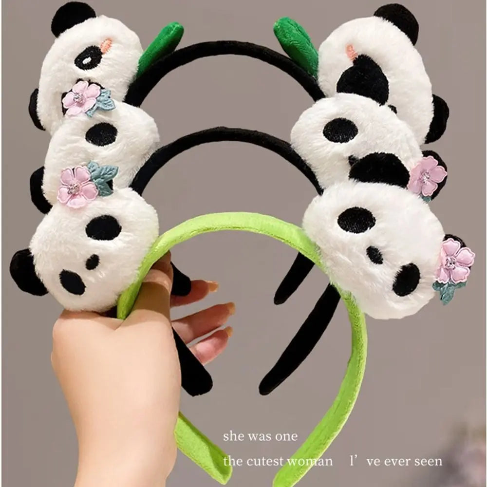 Cute Panda Plush Headband – Zoo Cartoon Hair Hoop Plush Hair Headband PLUSH