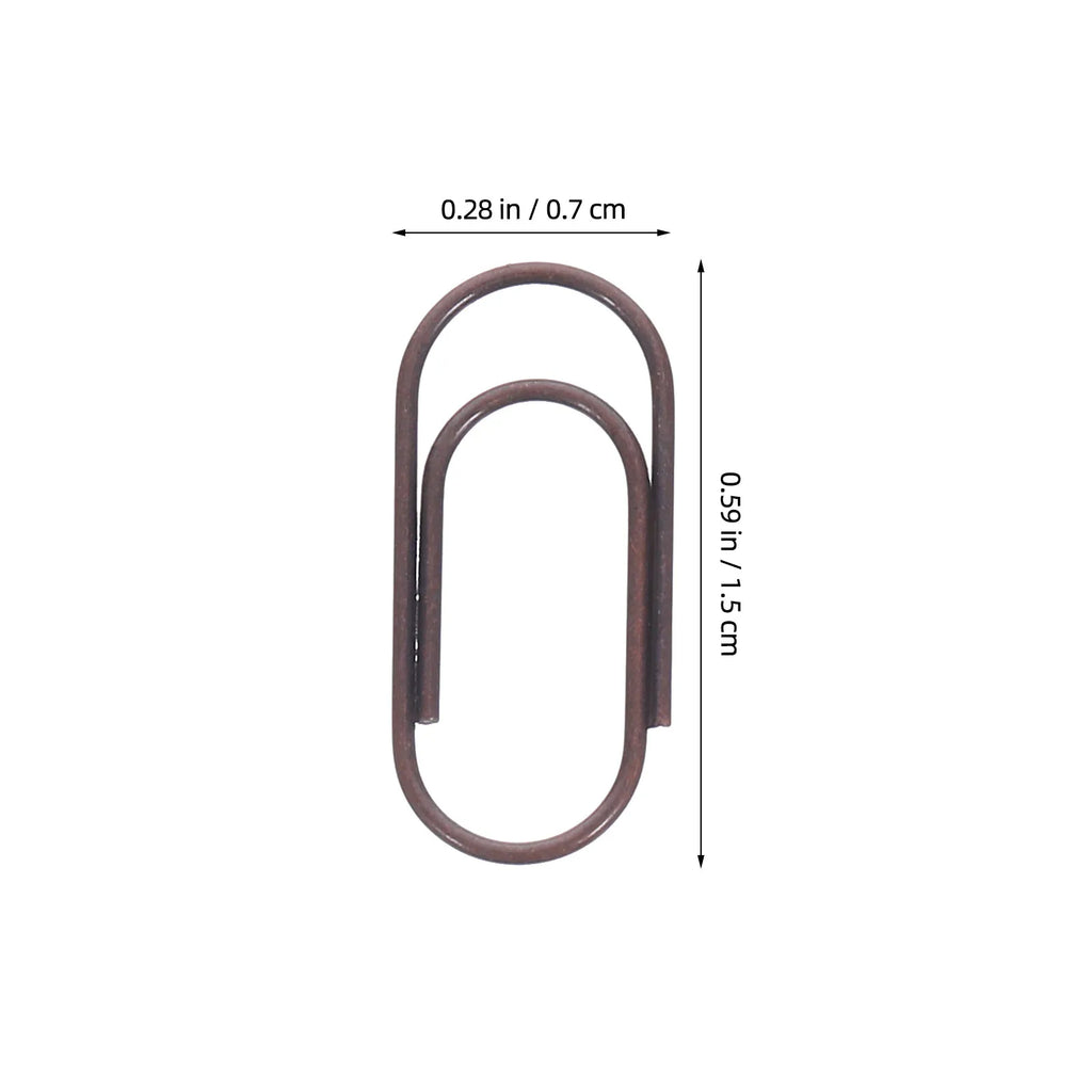 200pcs Retro Mini Metal Paper Clips Vintage Style Desk Organizer PLUSH