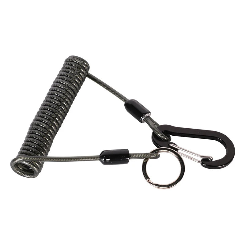 Fishing Anti-Lost Spiral Spring Coil Lanyard Tether 50kg Fishing Tool Lanyard PLUSH 1.2M