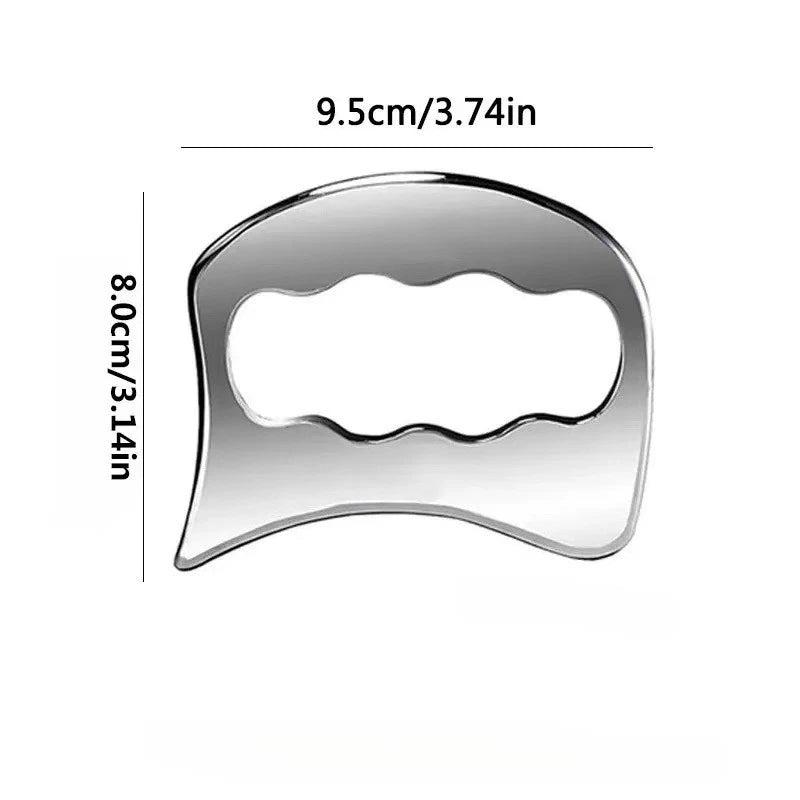 Stainless Steel Gua Sha Board – Full Body Fascia Massage Tool Gua Sha Massage Tool PLUSH 1pc-C-shaped