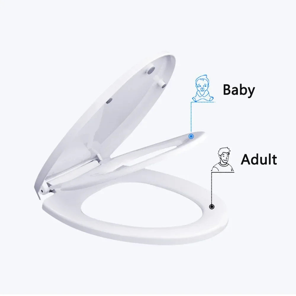 Double Layer Toilet Seat with Child Potty Training Insert | Slow-Close Potty Training Seat PLUSH