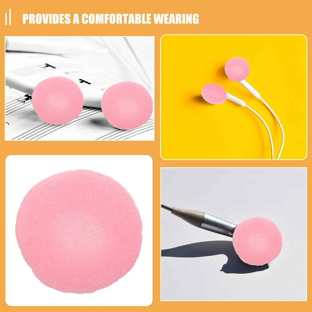 100pcs Soft Sponge Earbud Covers – Replacement Cushion Pads Earbud Cushion Covers PLUSH