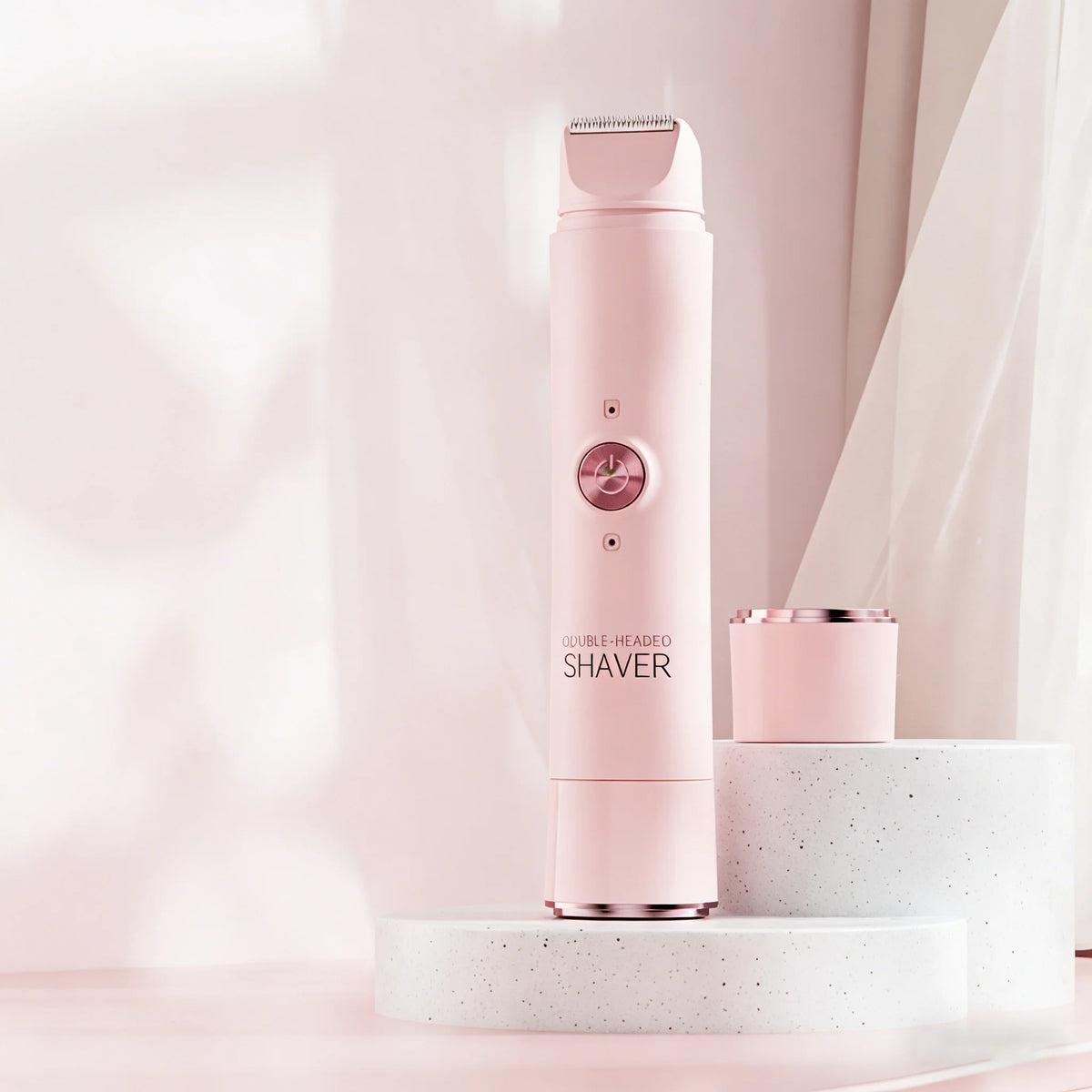 Women's Dual Head Electric Shaver – USB Rechargeable Trimmer Electric Hair Shaver PLUSH Pink