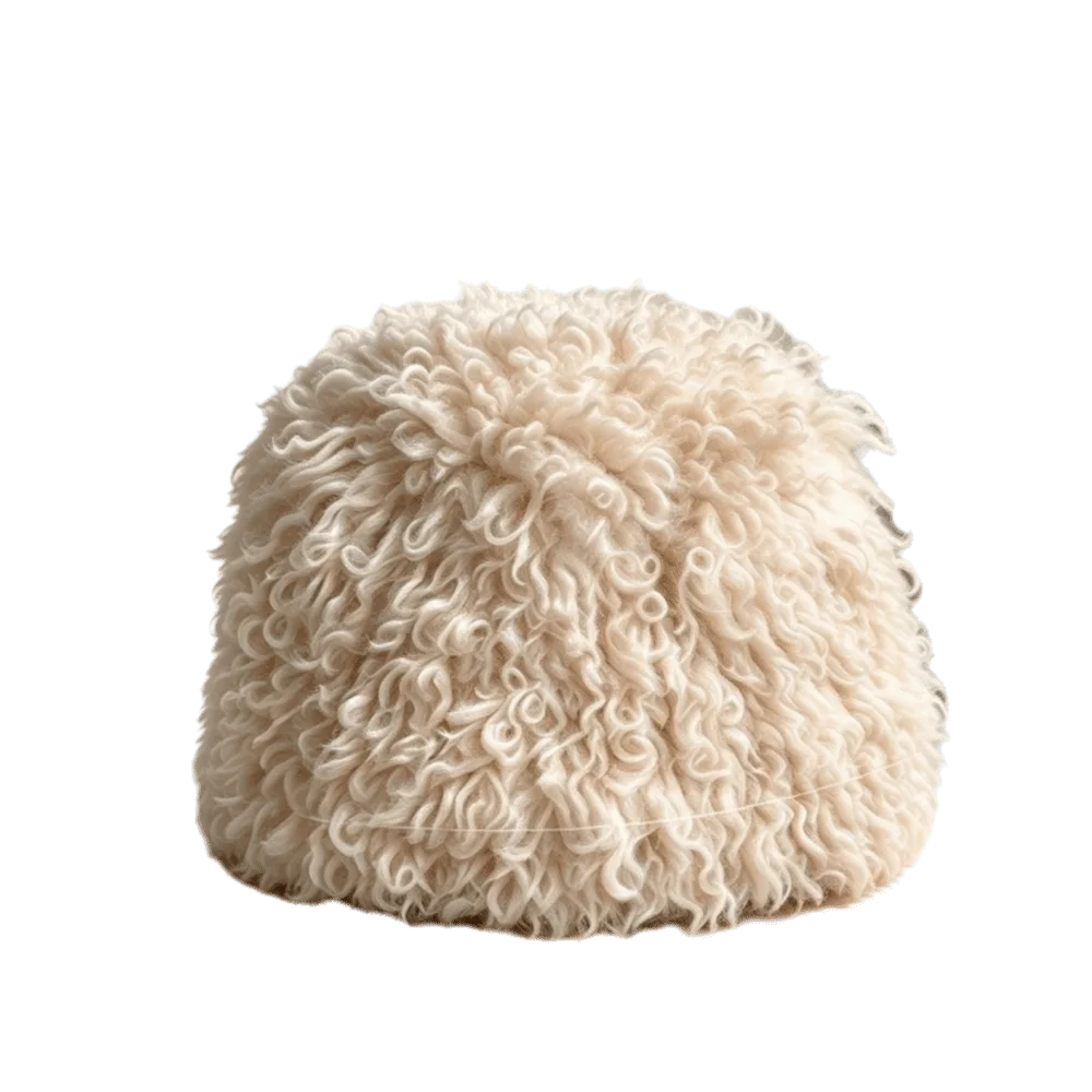 Faux Fur Bucket Hat – Fluffy Plush Winter Fisherman Cap Faux Fur Bucket Hat PLUSH Khaki
