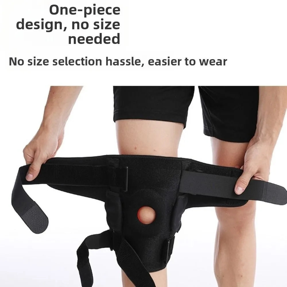 Compression Knee Brace – Open Patella, Dual Hinges & Adjustable Knee Brace Sleeve PLUSH