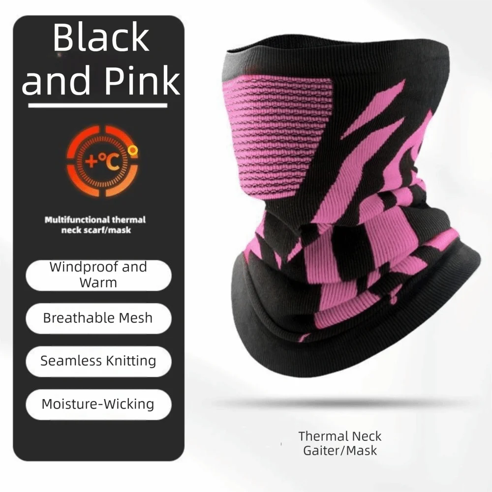 Windproof Thermal Balaclava Cycling Mask & Neck Warmer Balaclava Cycling Mask PLUSH Pink