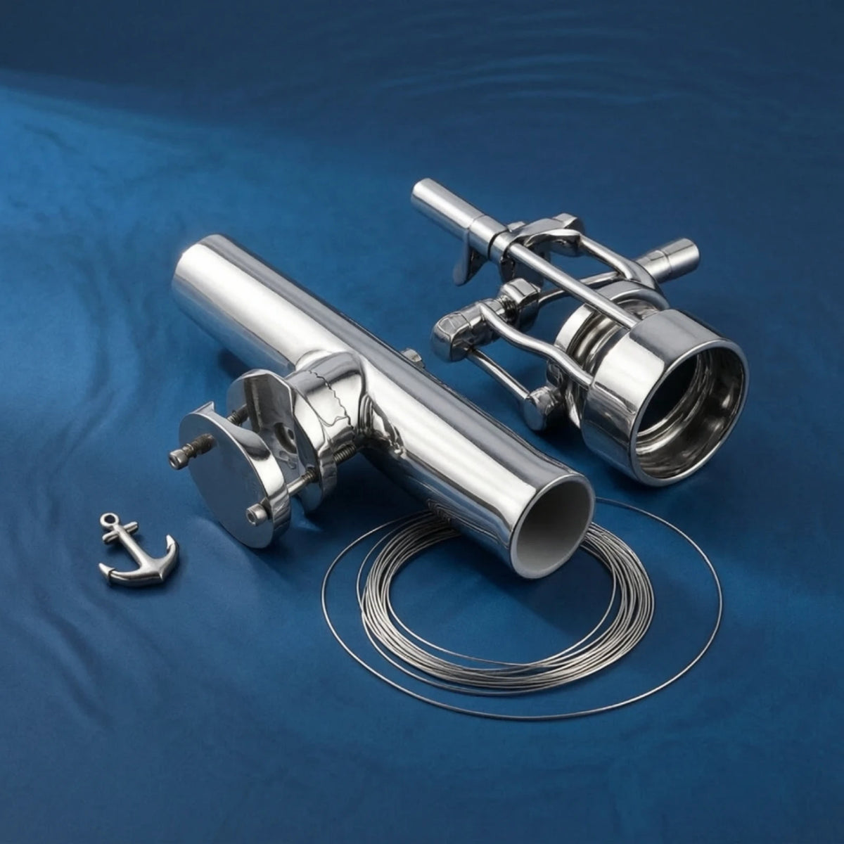 Stainless Steel Fishing Rod Holder with Clamp – Boat & Yacht Fishing Rod Holder PLUSH