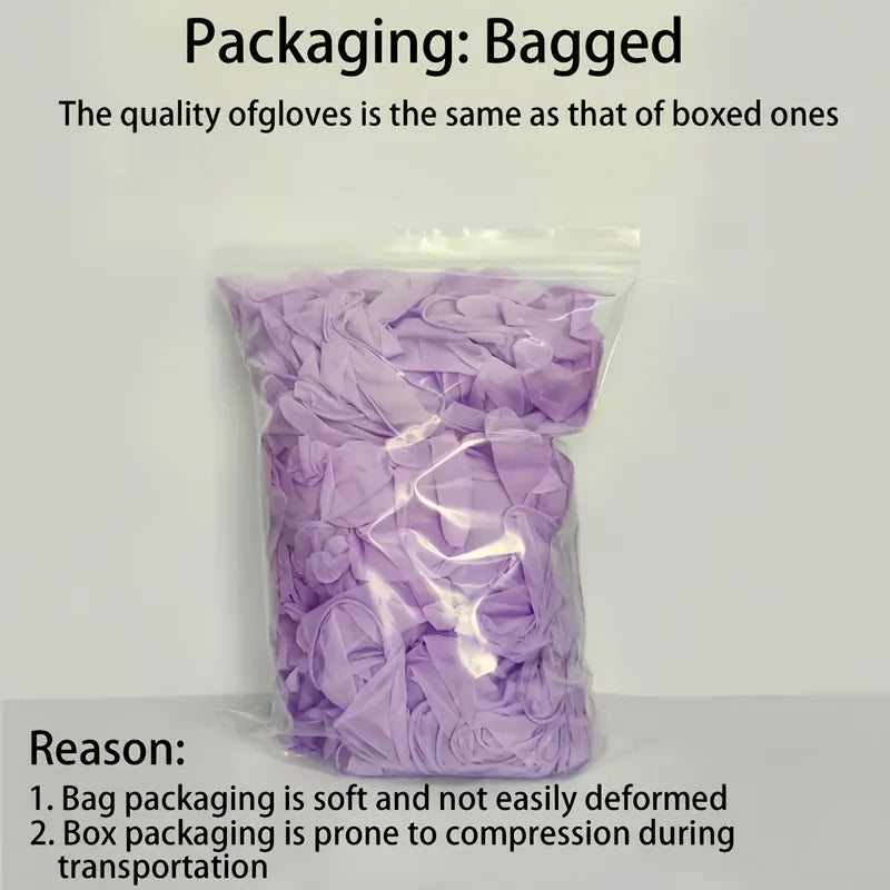 20pc Purple Nitrile Gloves 9-Inch | Latex-Free Powder-Free Disposable Nitrile Gloves PLUSH