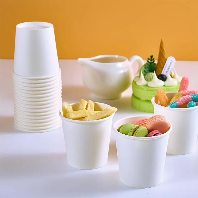 Disposable Small Paper Tasting Cups 50/100pcs – Party & Home Disposable Paper Cups PLUSH