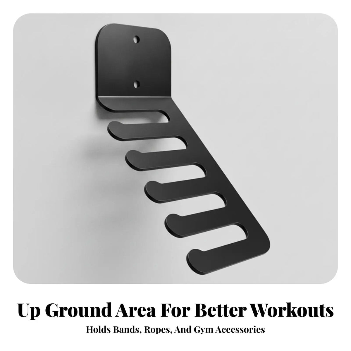 Compact Steel Wall Rack Organizer for Workout Bands & Cables Gym Wall Organizer PLUSH