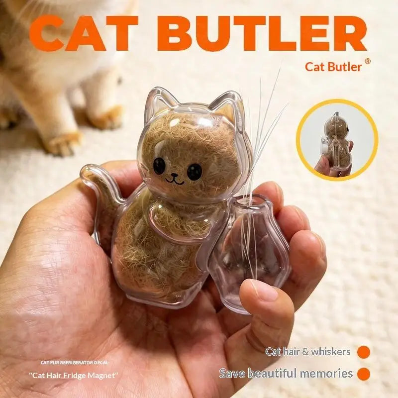 Transparent Cat Magnetic Storage Box – Pet Fur & Whisker Keepsake Pet Keepsake Storage PLUSH