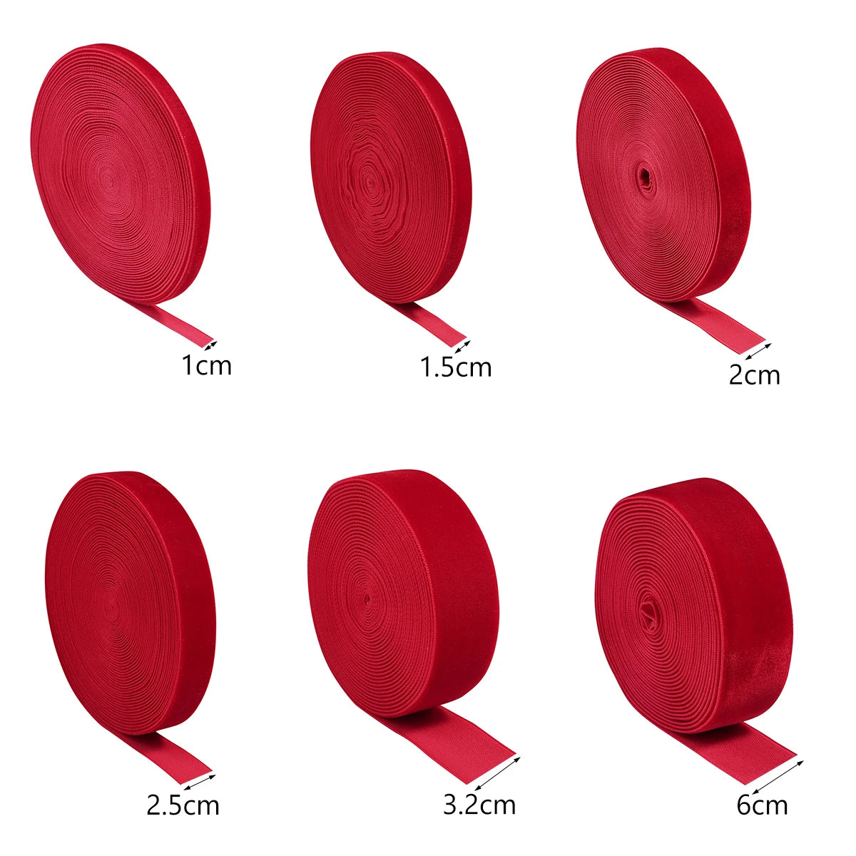 Red Velvet Ribbon Single Face 5–10 Yards | DIY Gift Wrap Velvet Craft Ribbon PLUSH