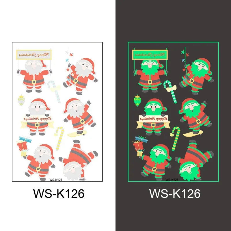 Glow in the Dark Temporary Tattoo Stickers – Halloween & Holiday Temporary Tattoo Stickers PLUSH 126