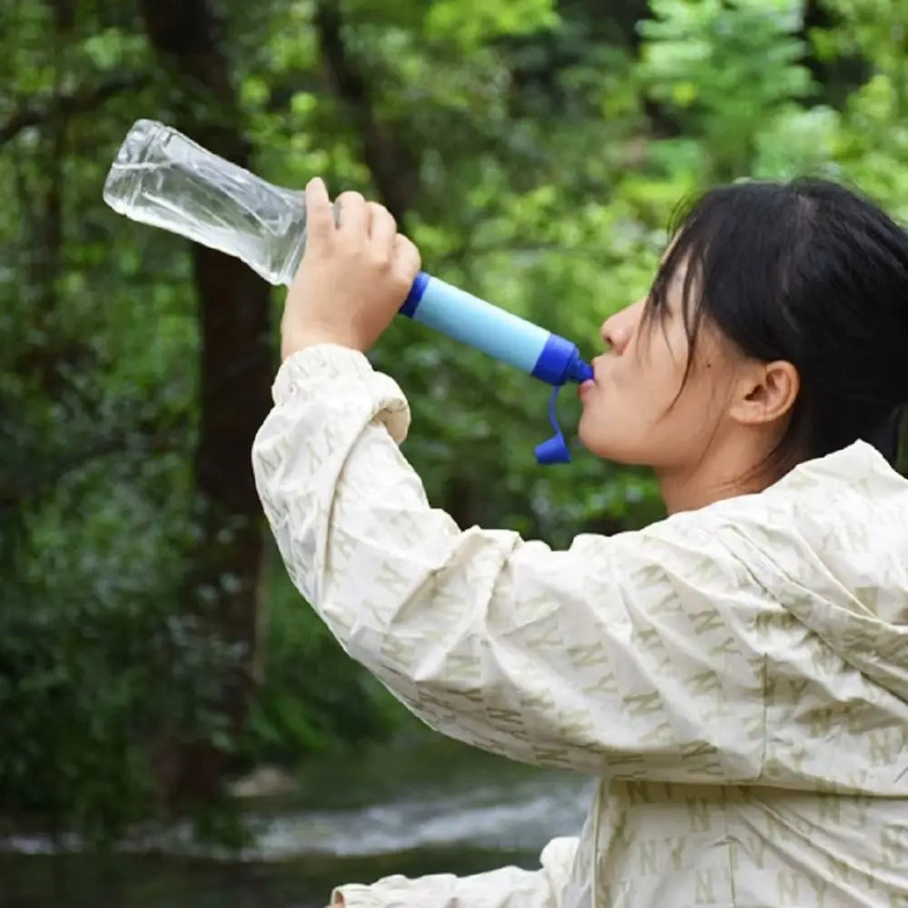 Mini Survival Water Filter Straw – Portable Purifier 1500L Water Filter Straw PLUSH