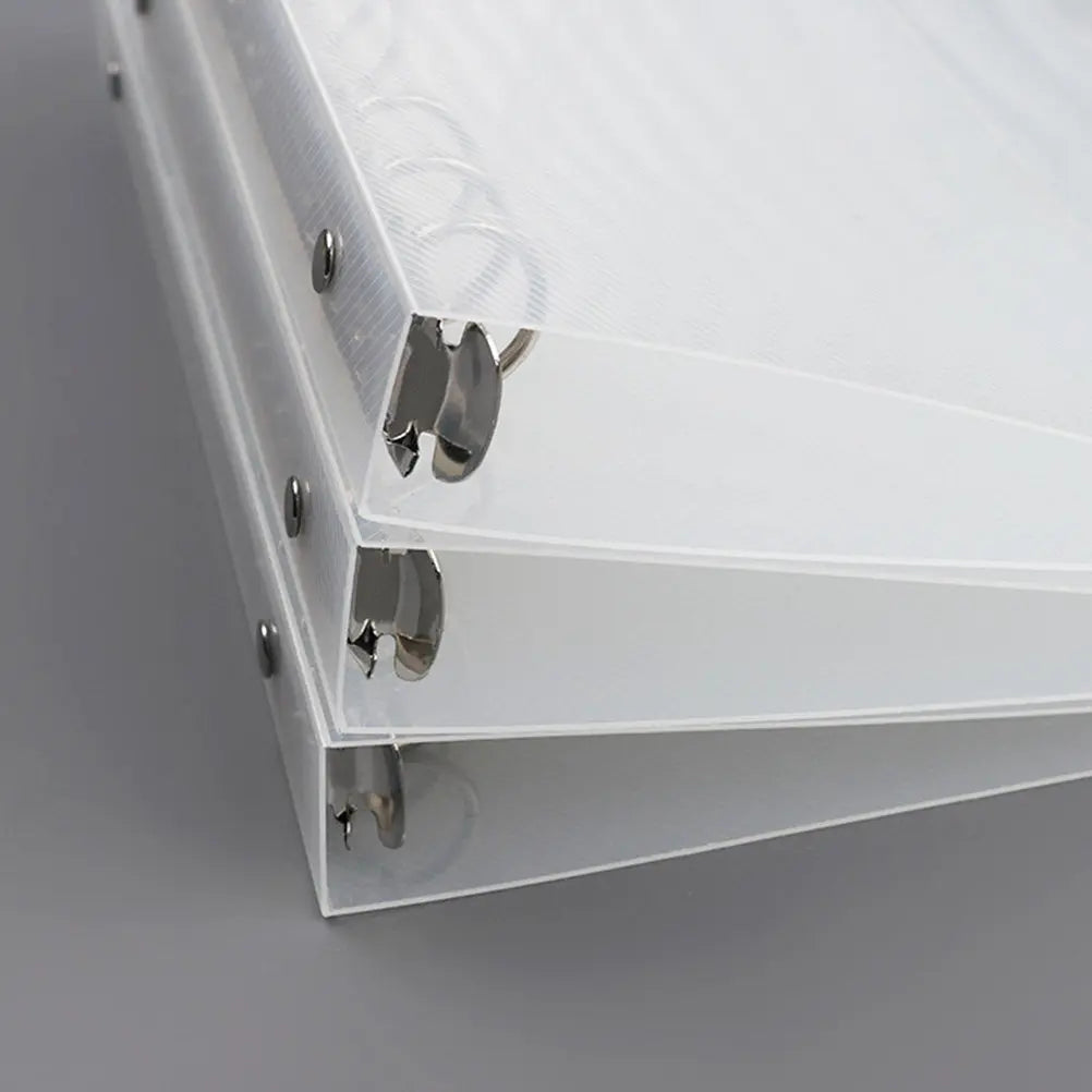 A6 Semi-Transparent PP File Folder Binder with Elastic Band Plastic File Binder PLUSH