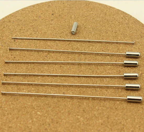 10pcs Rhodium Flat Head Pins 60-120mm – DIY Jewelry Making Jewelry Head Pins PLUSH