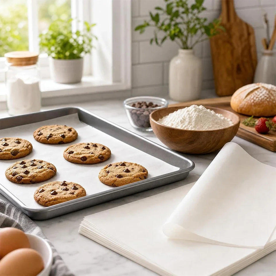 50/100PCS Disposable Parchment Baking Tray Liners – Oil Proof Baking Tray Liners PLUSH