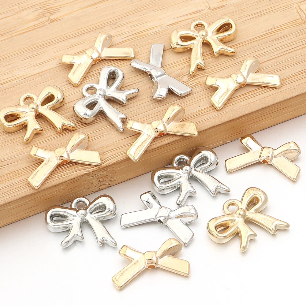 30pcs CCB Bowknot Spacer Beads – DIY Jewelry Bow Charms Jewelry Spacer Beads PLUSH
