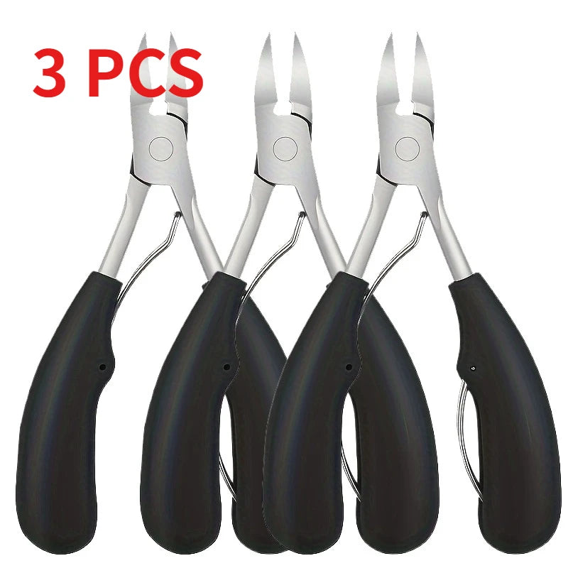 Ouriner Black Stainless Steel Cuticle Nipper & Nail Clipper Nail Manicure Set PLUSH