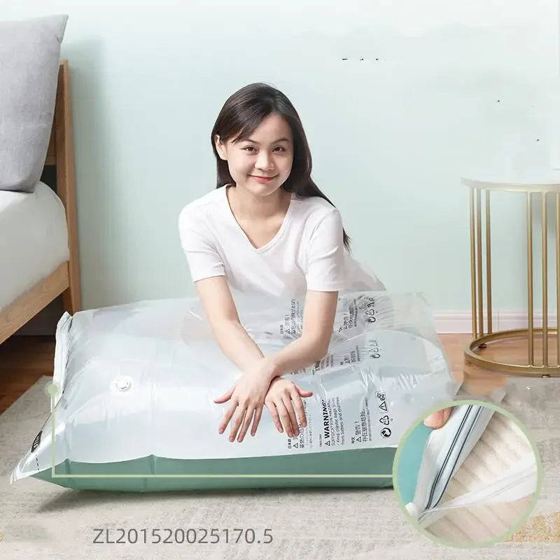 TAILI No-Pump Vacuum Storage Bags 3-5PC | Clothes & Blankets Vacuum Storage Bags PLUSH