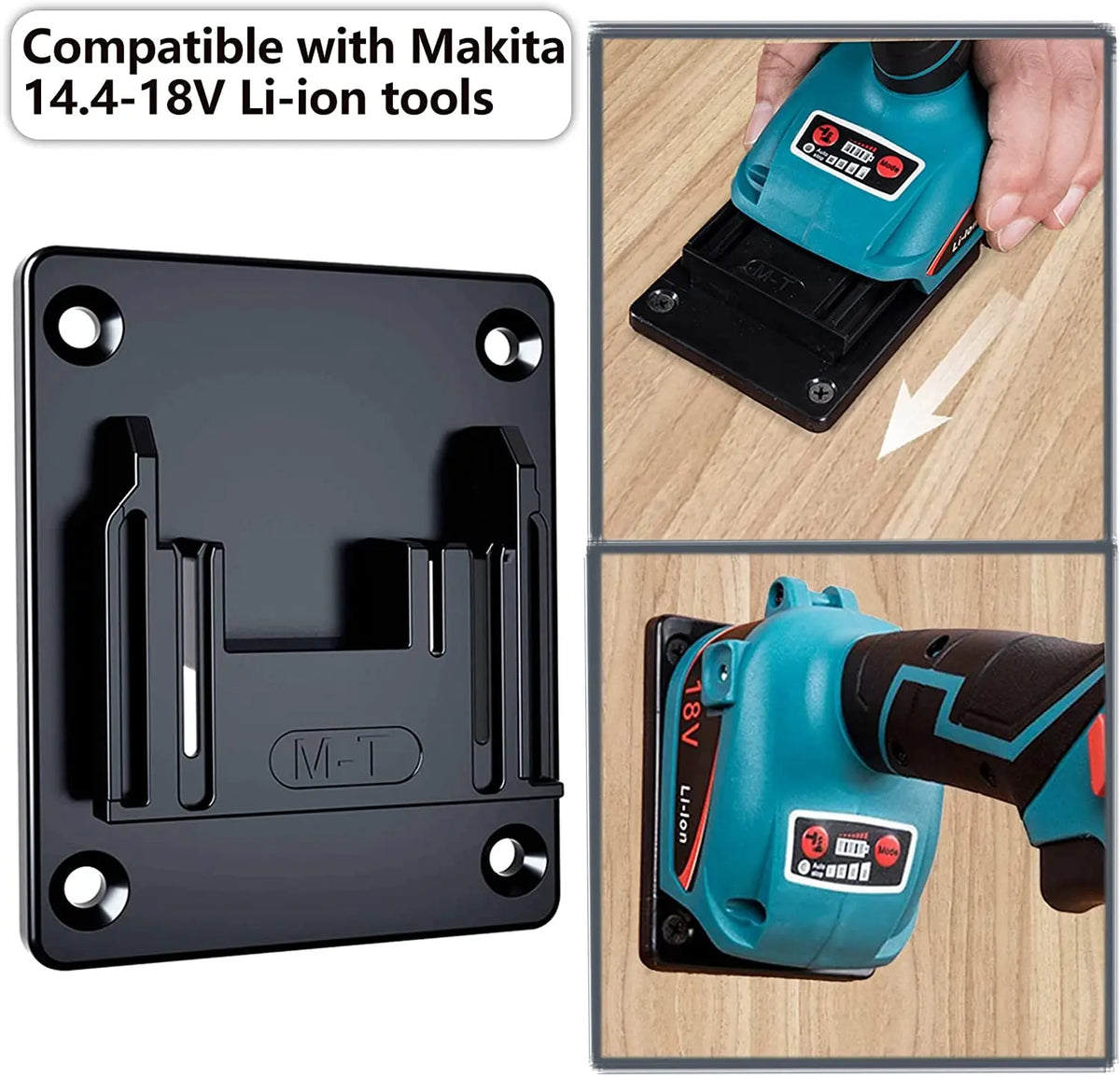18V Battery Wall Mount Holder for Makita Bosch Dewalt Milwaukee Battery Wall Mount Holder PLUSH